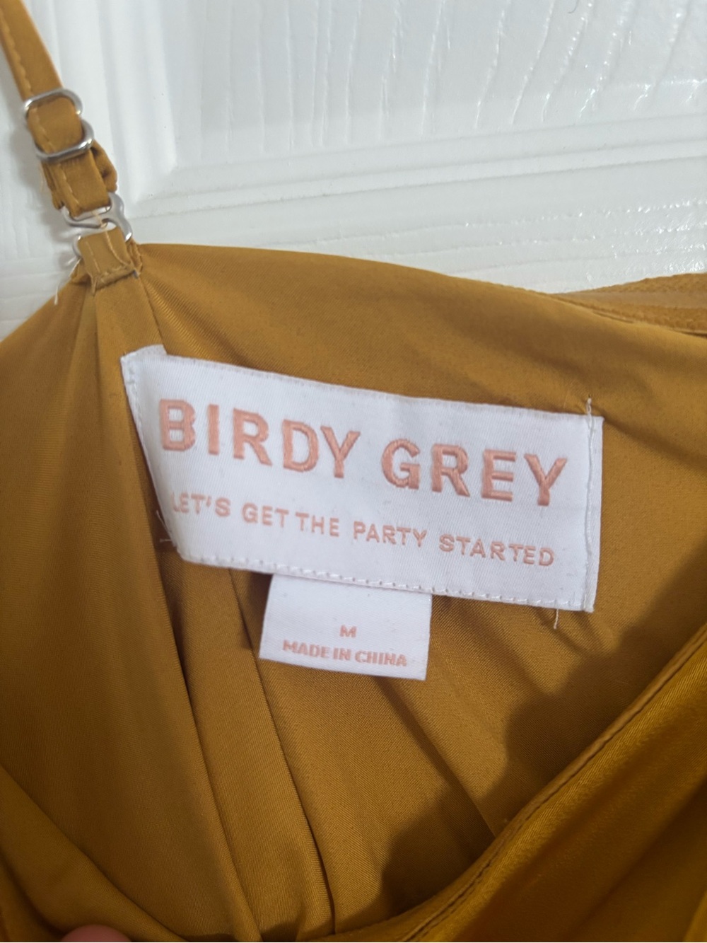 Birdy Grey Carrie Matte Satin dress size M in butterscotch - Picture 3 of 5
